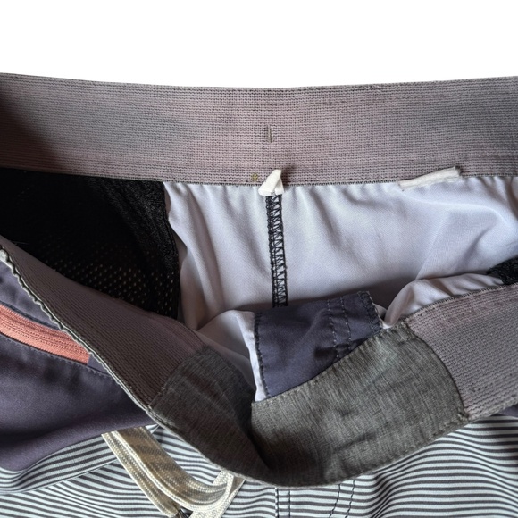 Vuori Grey Stripe Swim Active Shorts - Picture 6 of 6